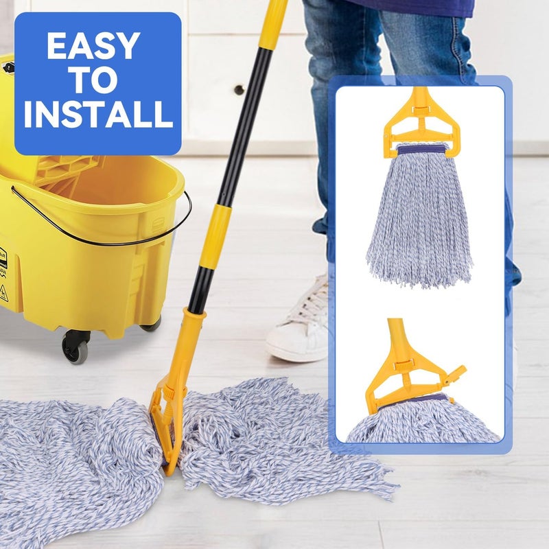 BeiLan Commercial Heavy Duty Mop Heads Replacement for Rubbermaid: 6 Packs Industrial Wet Mop Head for Floor Cleaning - Commercial Products Wet Refills - Image 3